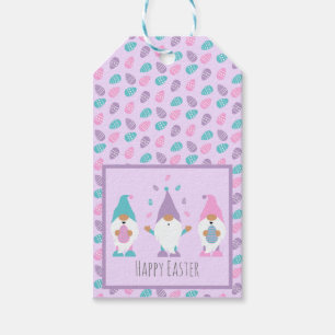 Happy Easter Gnome Juggling Easter Eggs Gift Tags