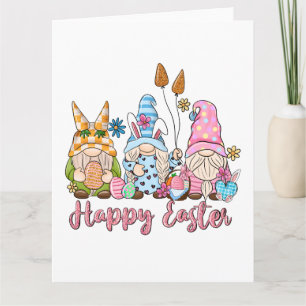 Happy Easter Gnomes Chocolate Bunny Factory Card