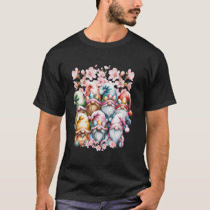 Happy Easter Gnomes Hello Spring Blossom Floral Sa T-Shirt