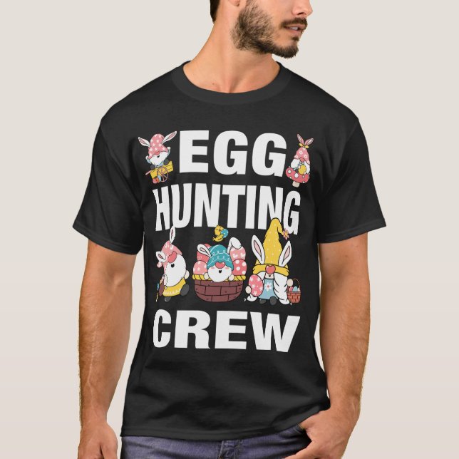 Happy Easter Gnomes with bunny ears Easter egg hun T-Shirt (Front)