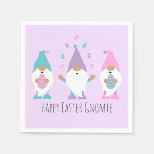 Happy Easter Gnomie Juggling Easter Eggs Napkins