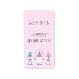 Happy Easter Gnomie Juggling Easter Eggs Napkins Label