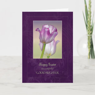 Happy Easter Goddaughter Card / Easter Tulips