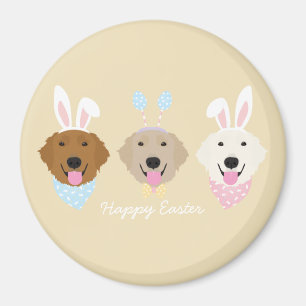 Happy Easter Golden Retriever Dogs Magnet
