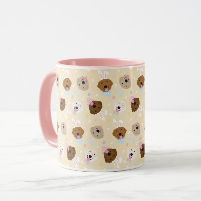 Happy Easter Golden Retriever Dogs Mug (Front Left)