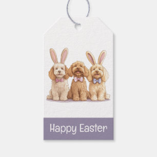 Happy Easter Goldendoodle Dogs Gift Tags