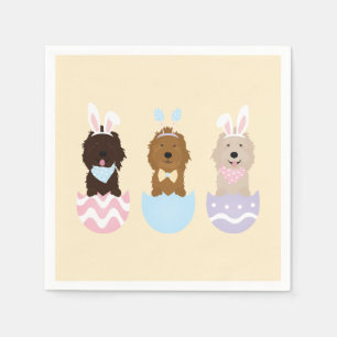 Happy Easter Goldendoodle Dogs Napkin
