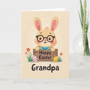 Happy Easter Grandpa Rabbit Card