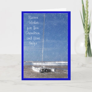 Happy Easter Grandson Card - Catamaran