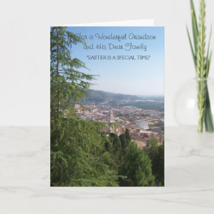 Happy Easter Grandson Card - Landscape