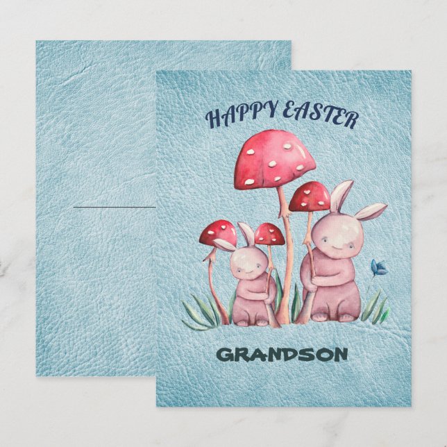 Happy Easter Grandson Postcard (Front/Back)