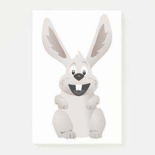 "HAPPY EASTER " GRAY BUNNY POST-IT NOTES