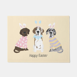 Happy Easter Great Dane Dogs Doormat