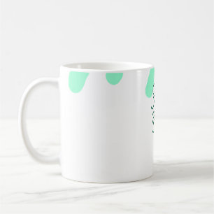 Happy Easter green eggs pastel name date simple Coffee Mug