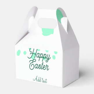 Happy Easter green eggs pastel name date simple Favour Box
