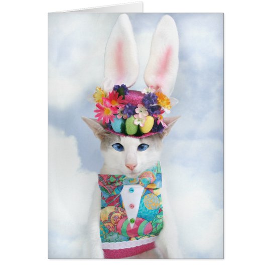 Happy Easter Greeting Card by Skeezix the Cat