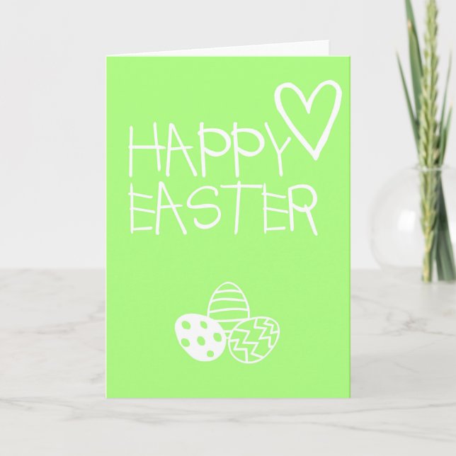 Happy Easter Greetings Card Simple (Front)