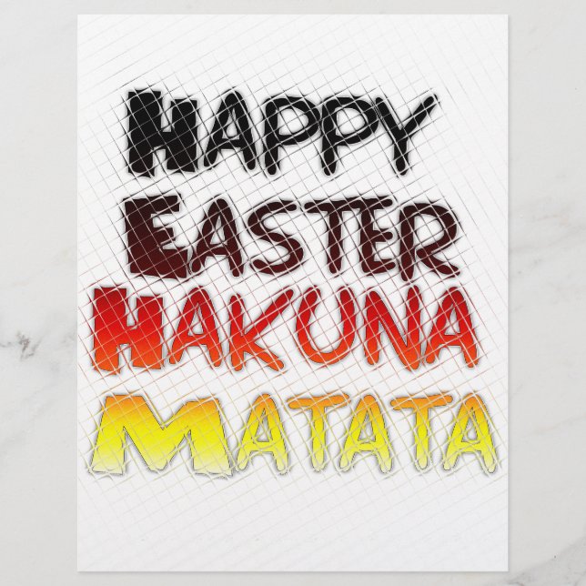 Happy Easter: Hakuna Matata Text Art Design (Front)