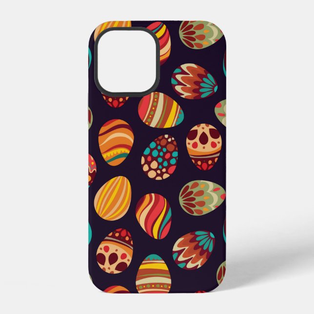 Happy Easter! Happy holiday eggs pattern, seamless iPhone Case (Back)
