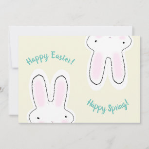 Happy Easter Happy Spring cute bunny funny card