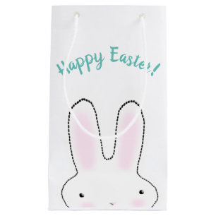 Happy Easter Happy Spring cute Easter Bunny custom Small Gift Bag