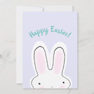 Happy Easter Happy Spring lilac cute Bunny funny Holiday Card