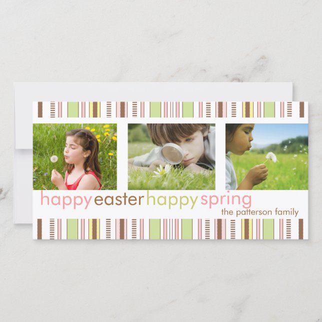 Happy Easter Happy Spring Photo Card Greeting (Front)