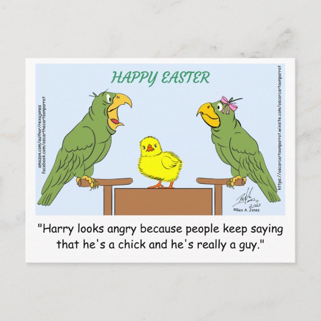 Happy Easter! "Harry looks angry because people ke Postcard (Front)