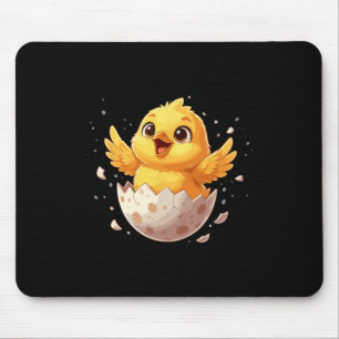 Happy Easter Hatching Chick Cute Spring Egg Mouse Mat