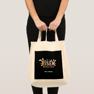 Happy Easter! He Is Risen Celebrate Jesus Christ Tote Bag