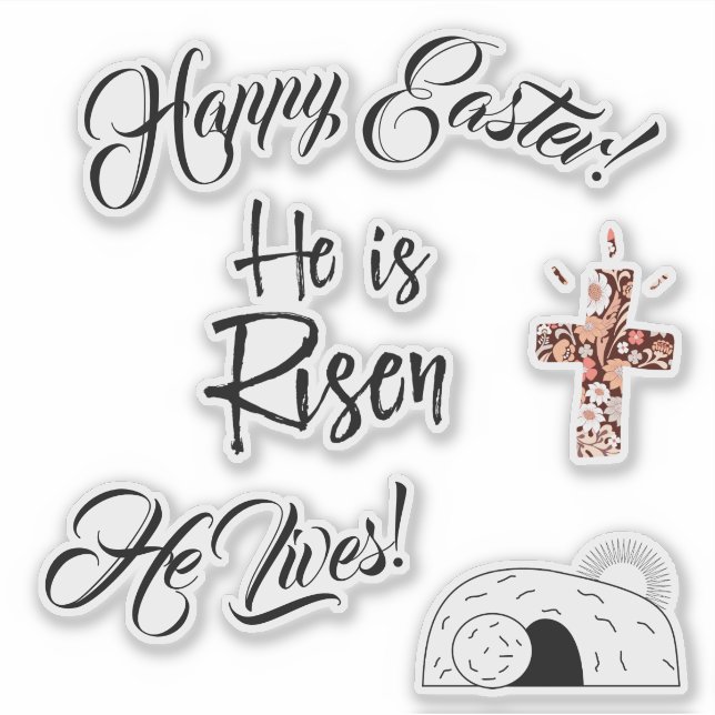Happy Easter, He is Risen, He Lives! (Front)
