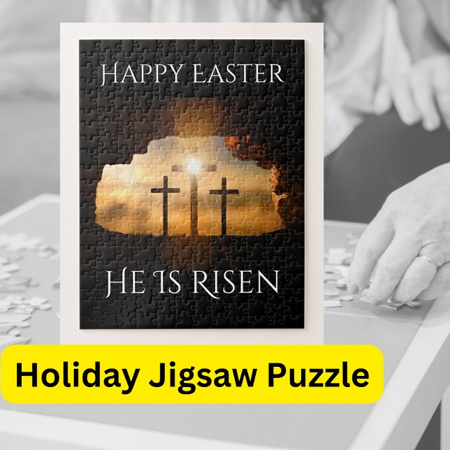 Happy Easter He Is Risen Holiday Jigsaw Puzzle (Creator Uploaded)