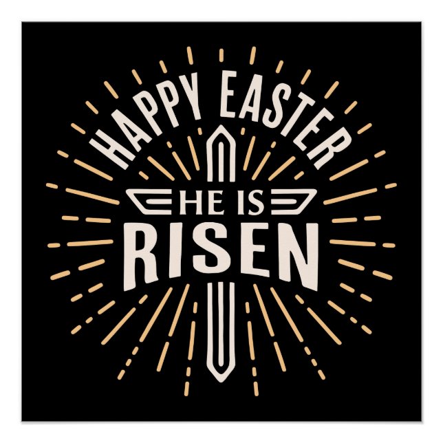 Happy Easter He is risen Poster (Front)
