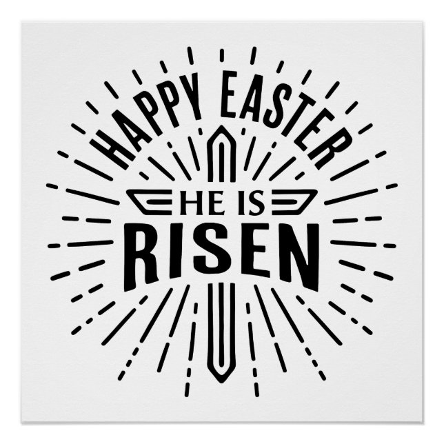 Happy Easter He is risen Poster (Front)