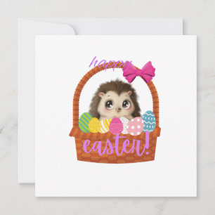 Happy Easter Hedgehog Card
