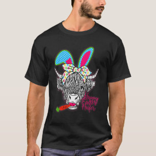 Happy Easter Heifer Highland Cow Heifer T-Shirt