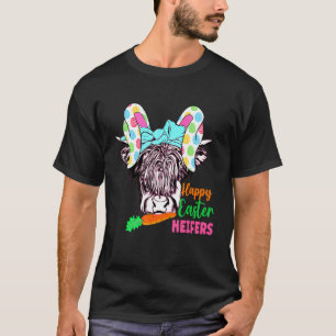 Happy Easter Heifer Highland Cow Heifer T-Shirt