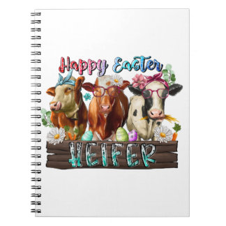 Happy Easter Heifer Notebook