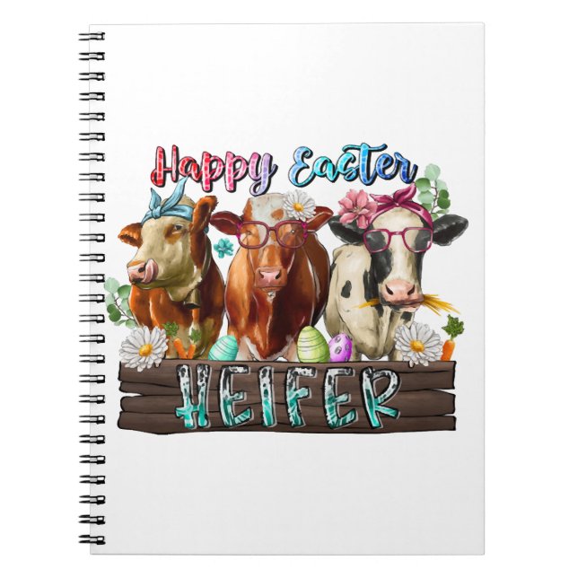 Happy Easter Heifer Notebook (Front)