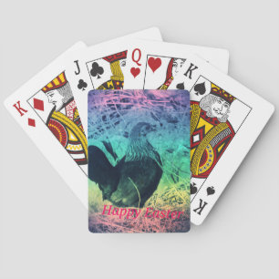 Happy Easter Hen Playing Cards
