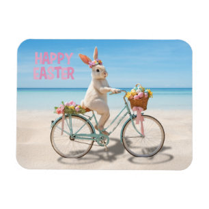 Happy Easter Hilton Head Island Bicycle on Beach Magnet