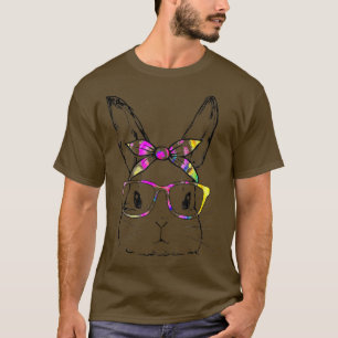 Happy Easter Holiday Bunny Face Girl Graphic Desig T-Shirt