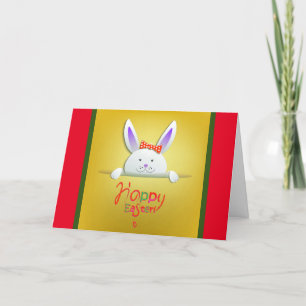 Happy Easter Holiday Bunny Floral Holiday Cards