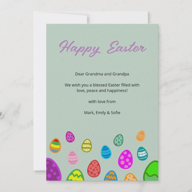 Happy Easter Holiday Card (Front)