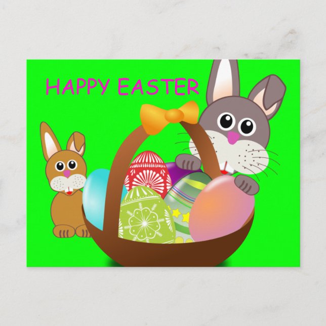 HAPPY EASTER HOLIDAY POSTCARD (Front)