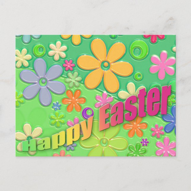 happy easter holiday postcard (Front)