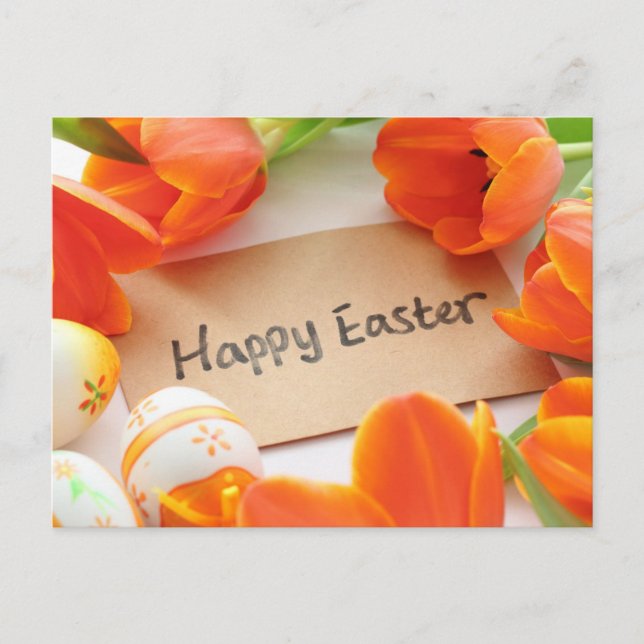 happy easter holiday postcard (Front)
