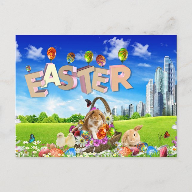 Happy Easter Holiday Postcard (Front)