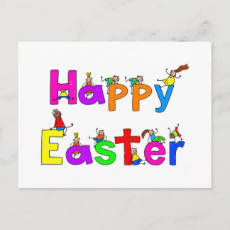 Happy Easter Holiday Postcard