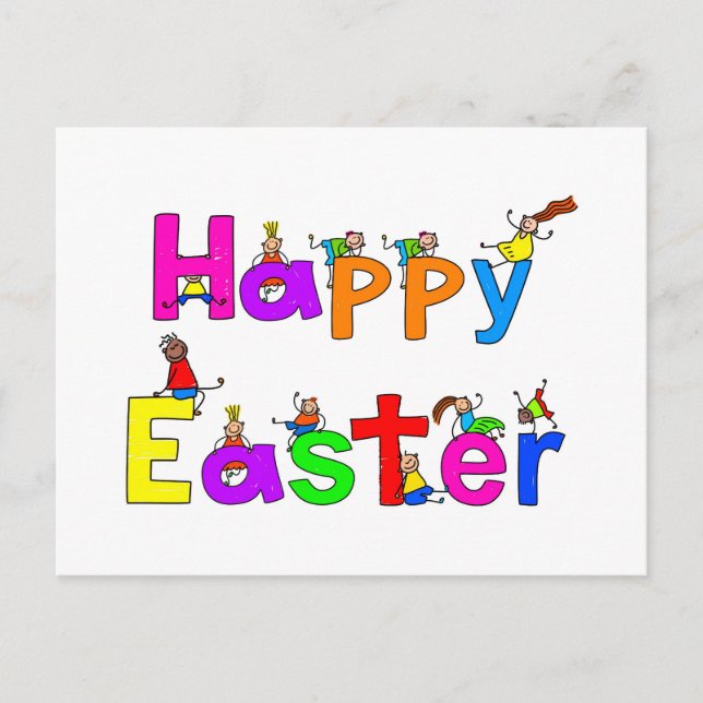 Happy Easter Holiday Postcard (Front)